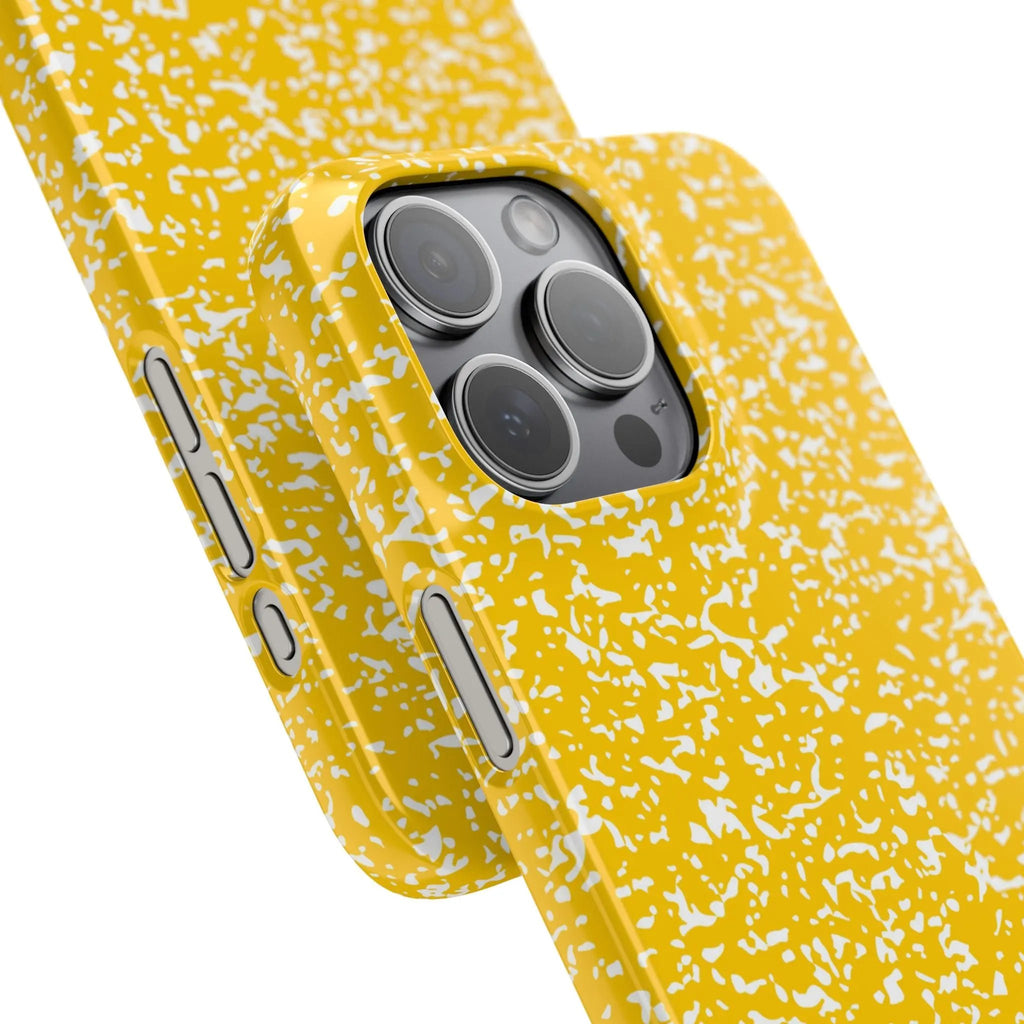 Like&Share Vibrant Yellow Snap Case - Fun & Stylish Phone Protection Printify