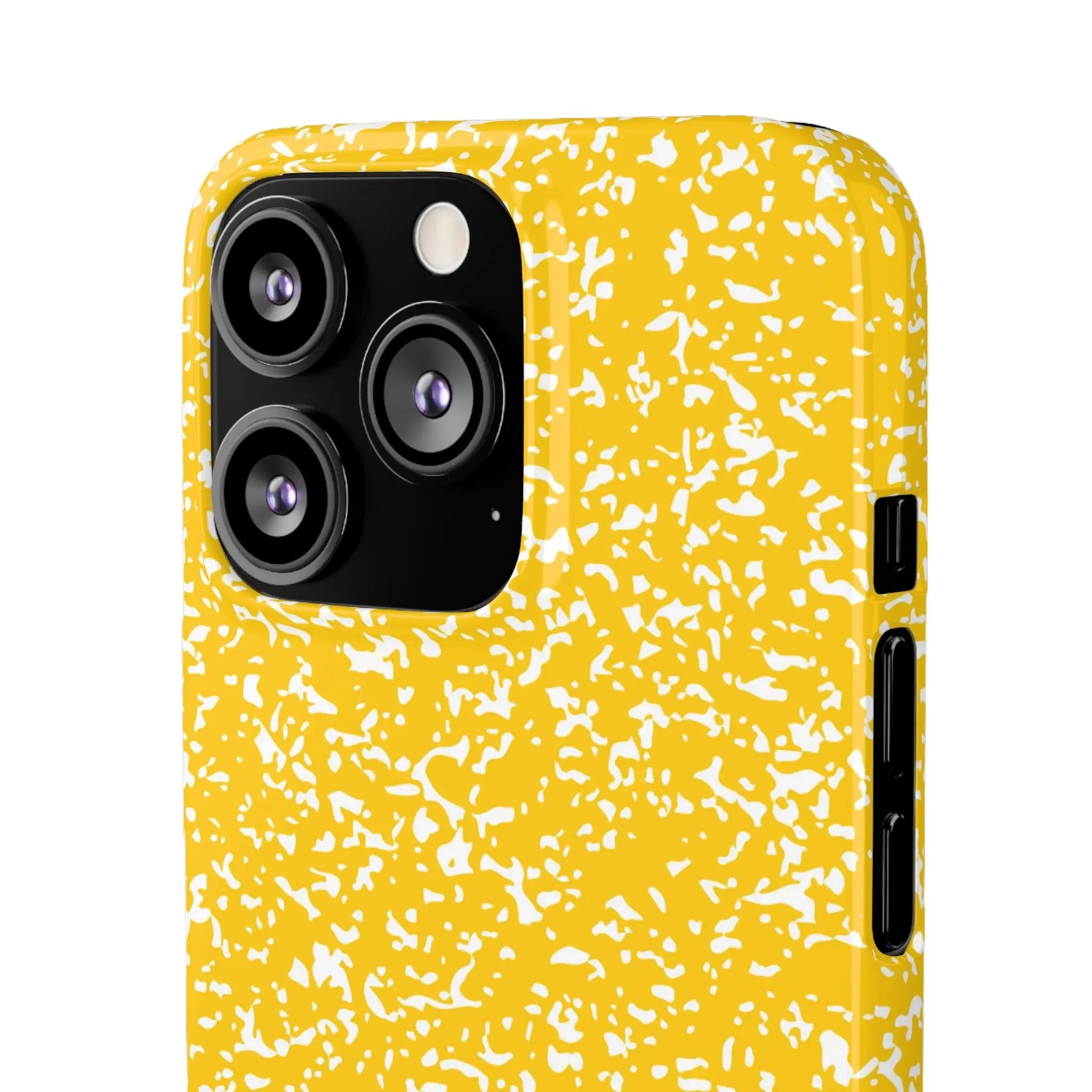 Like&Share Vibrant Yellow Snap Case - Fun & Stylish Phone Protection Printify