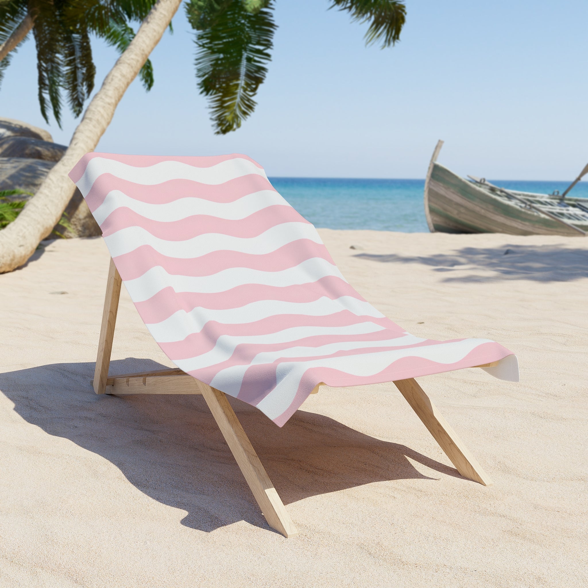 Pink Wave Towel