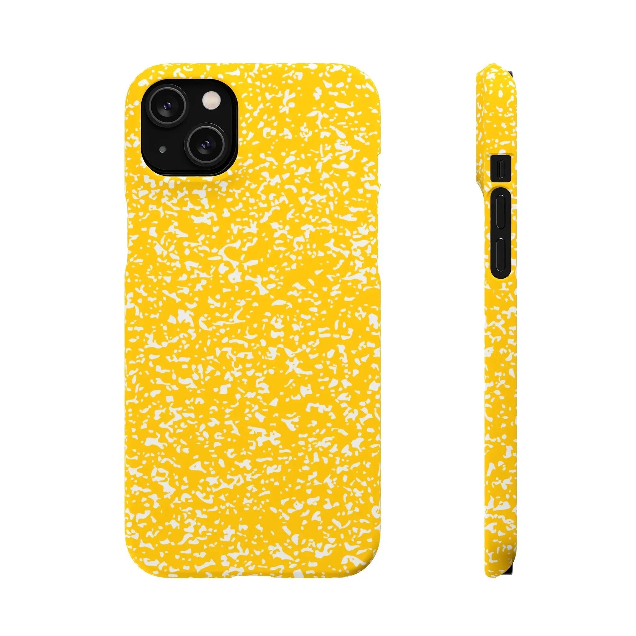 Like&Share Vibrant Yellow Snap Case - Fun & Stylish Phone Protection Printify