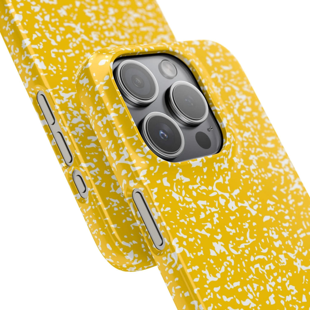 Like&Share Vibrant Yellow Snap Case - Fun & Stylish Phone Protection Printify