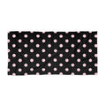 Black & Pink Polka Dot Beach Towel — Retro Chic Summer Towels