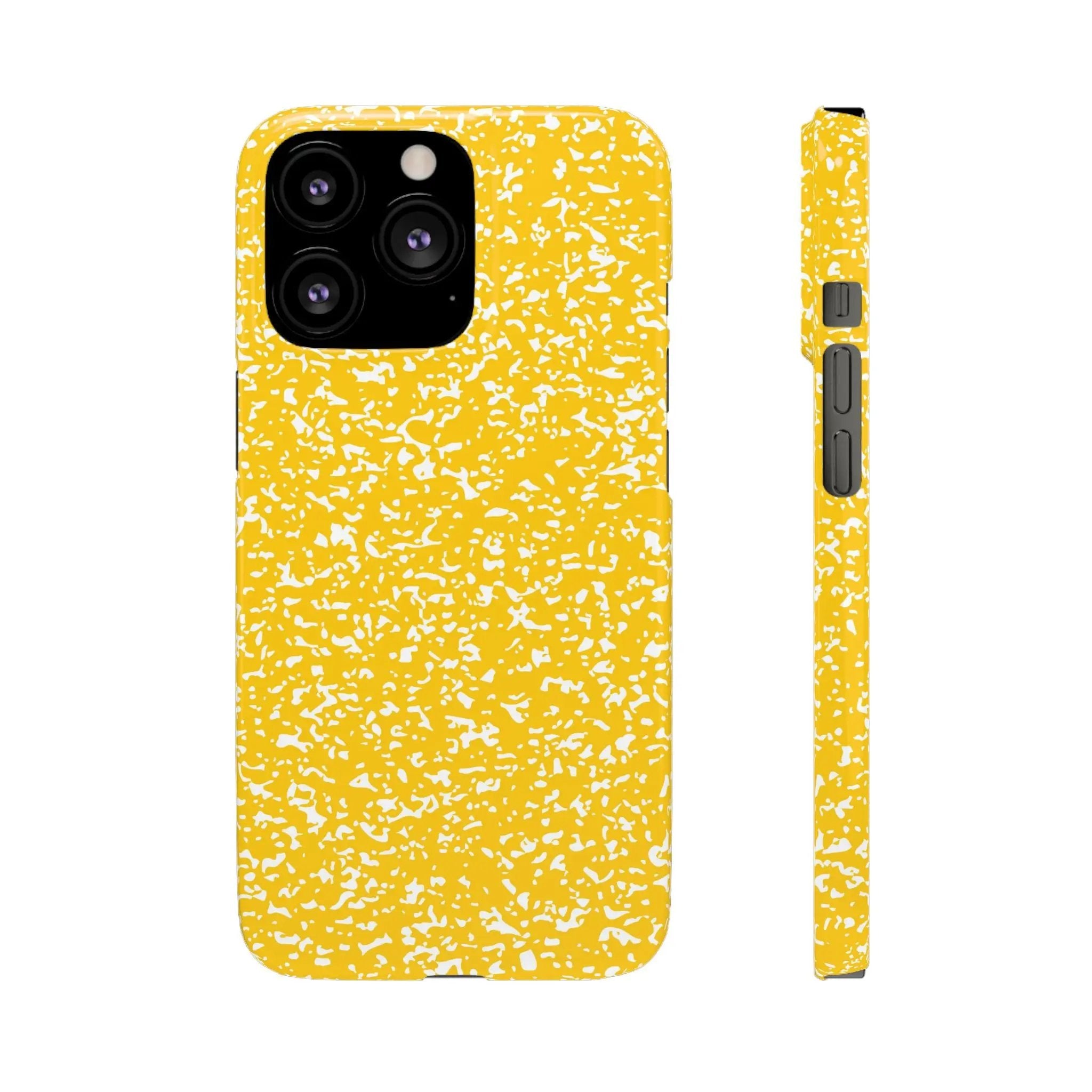 Like&Share Vibrant Yellow Snap Case - Fun & Stylish Phone Protection Printify