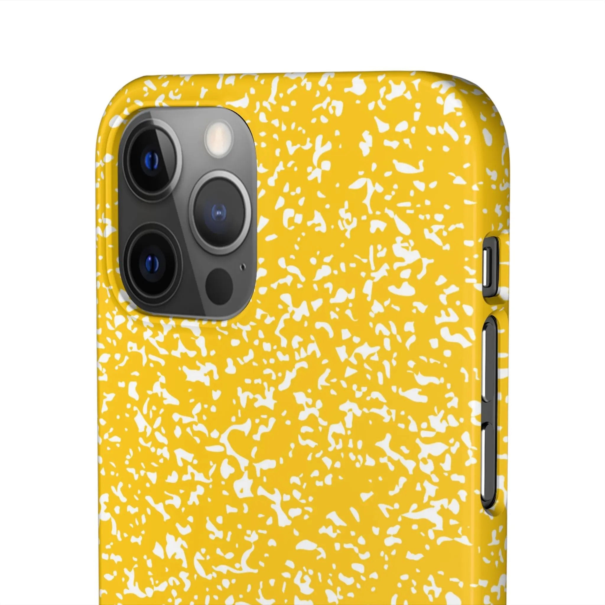 Like&Share Vibrant Yellow Snap Case - Fun & Stylish Phone Protection Printify