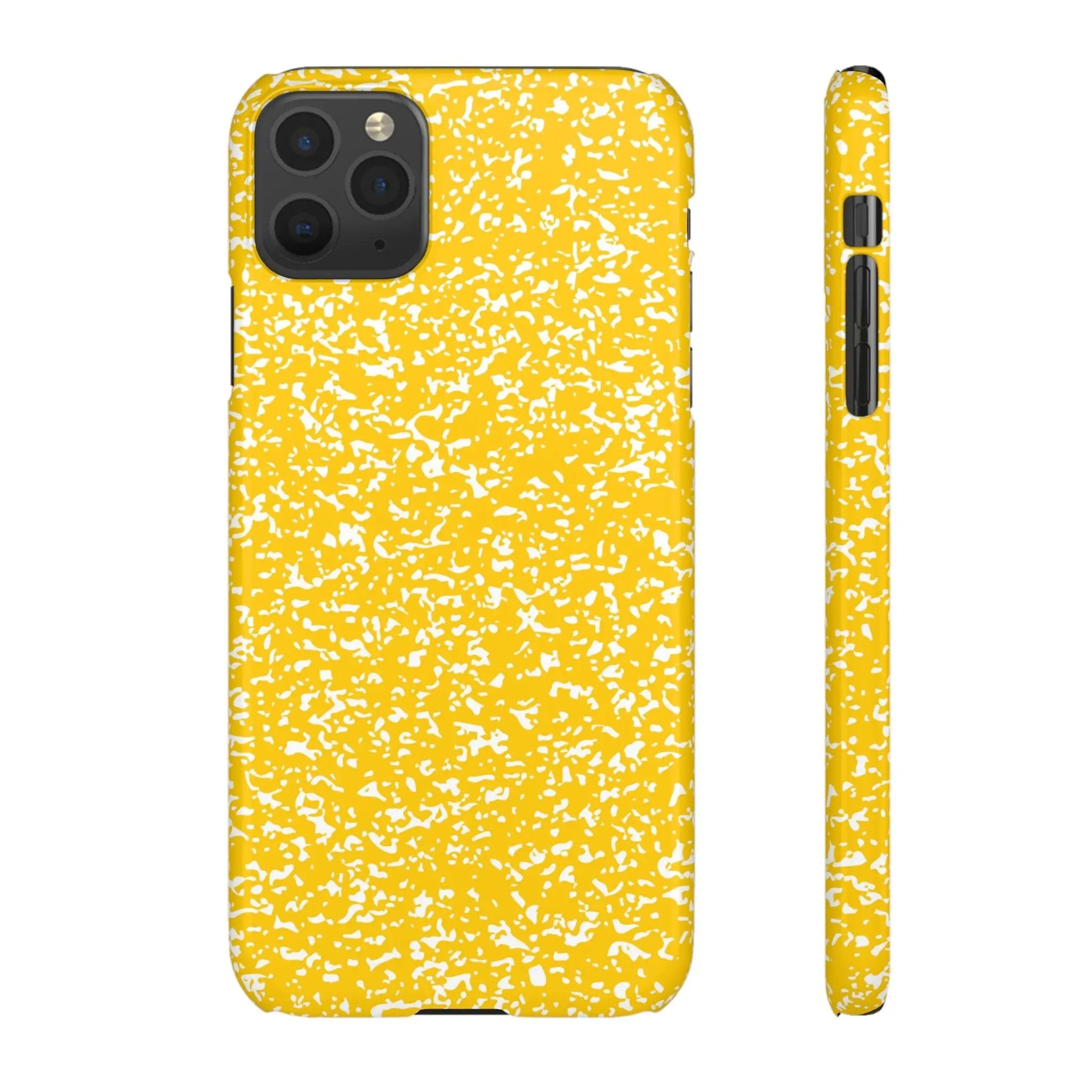 Like&Share Vibrant Yellow Snap Case - Fun & Stylish Phone Protection Printify
