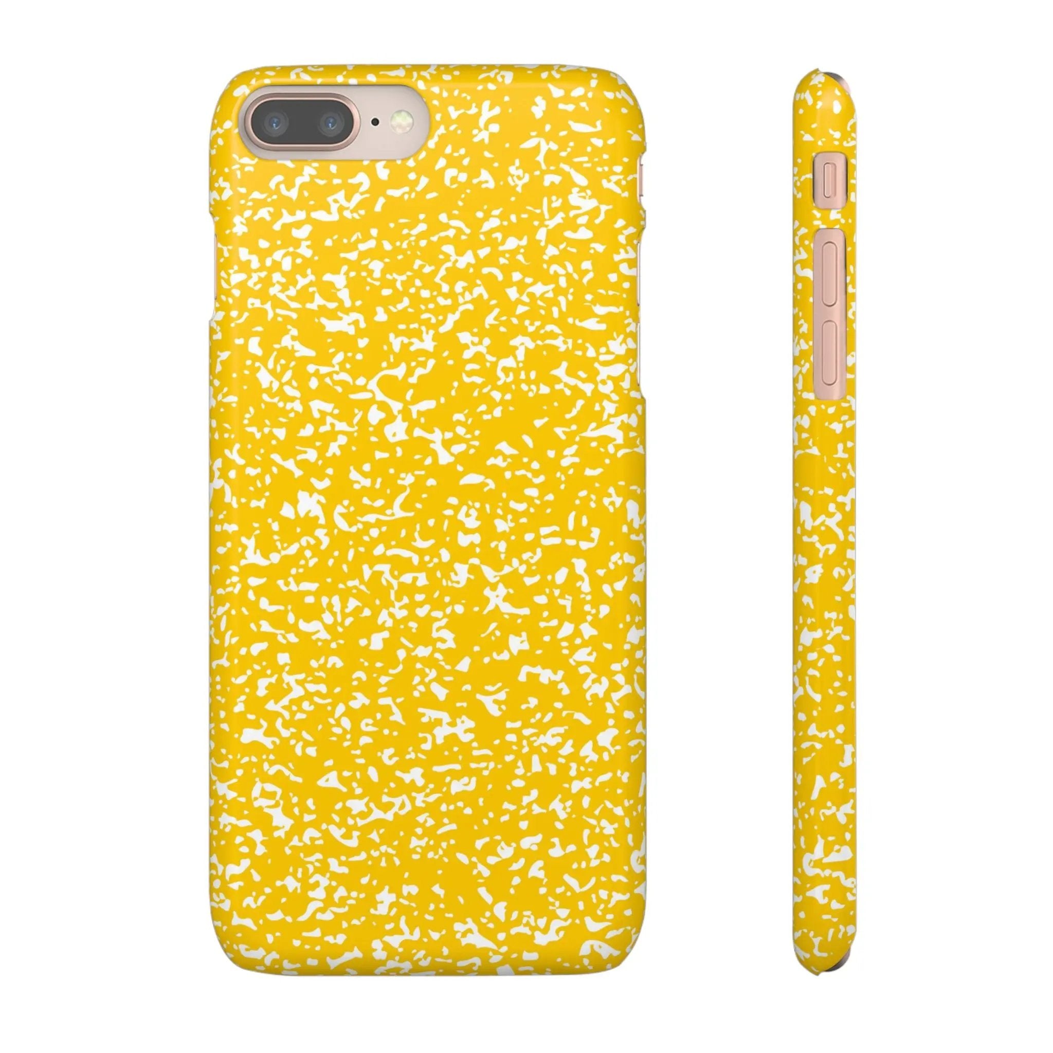 Like&Share Vibrant Yellow Snap Case - Fun & Stylish Phone Protection Printify