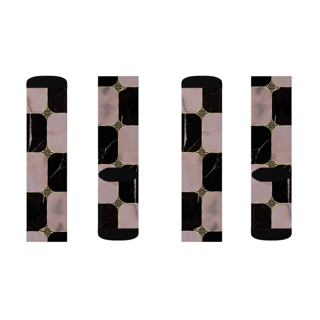 Chic Abstract Pattern Socks - Stylish Sublimation Socks for Everyday Wear Printify