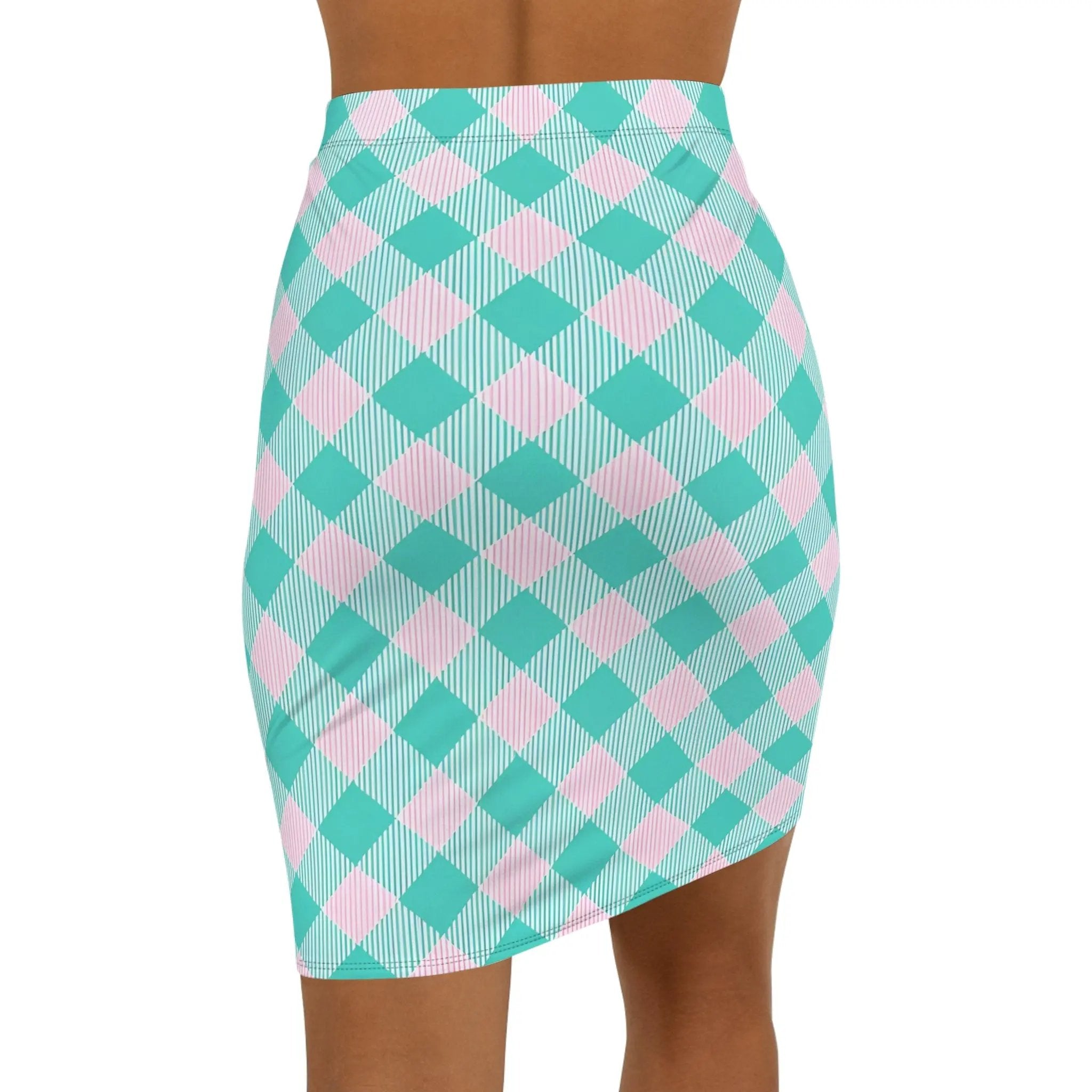 Chic Checkered Pencil Skirt, Elegant Office Wear, Stylish Date Night Outfit, Trendy Skirt for Women, Versatile Everyday Fashion Printify