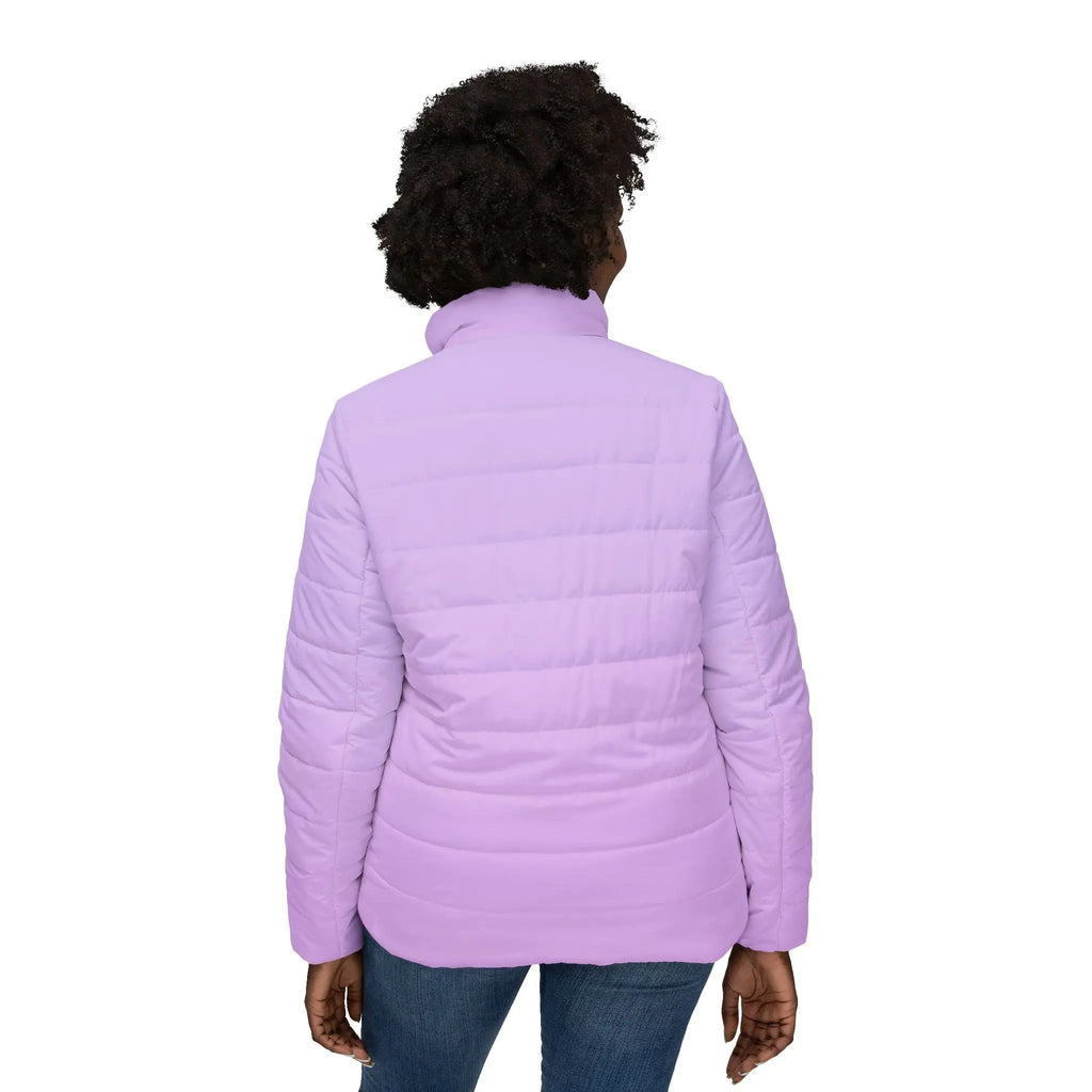 Like a star Elevate Your Style: Women’s Lightweight Lavender Puffer Jacket Printify
