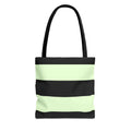 Like a star Stylish Stripe Tote Bag - Modern Black and Mint Design for Everyday Use Printify