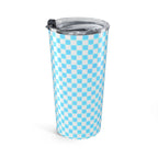 Sky Blue Checker Tumbler