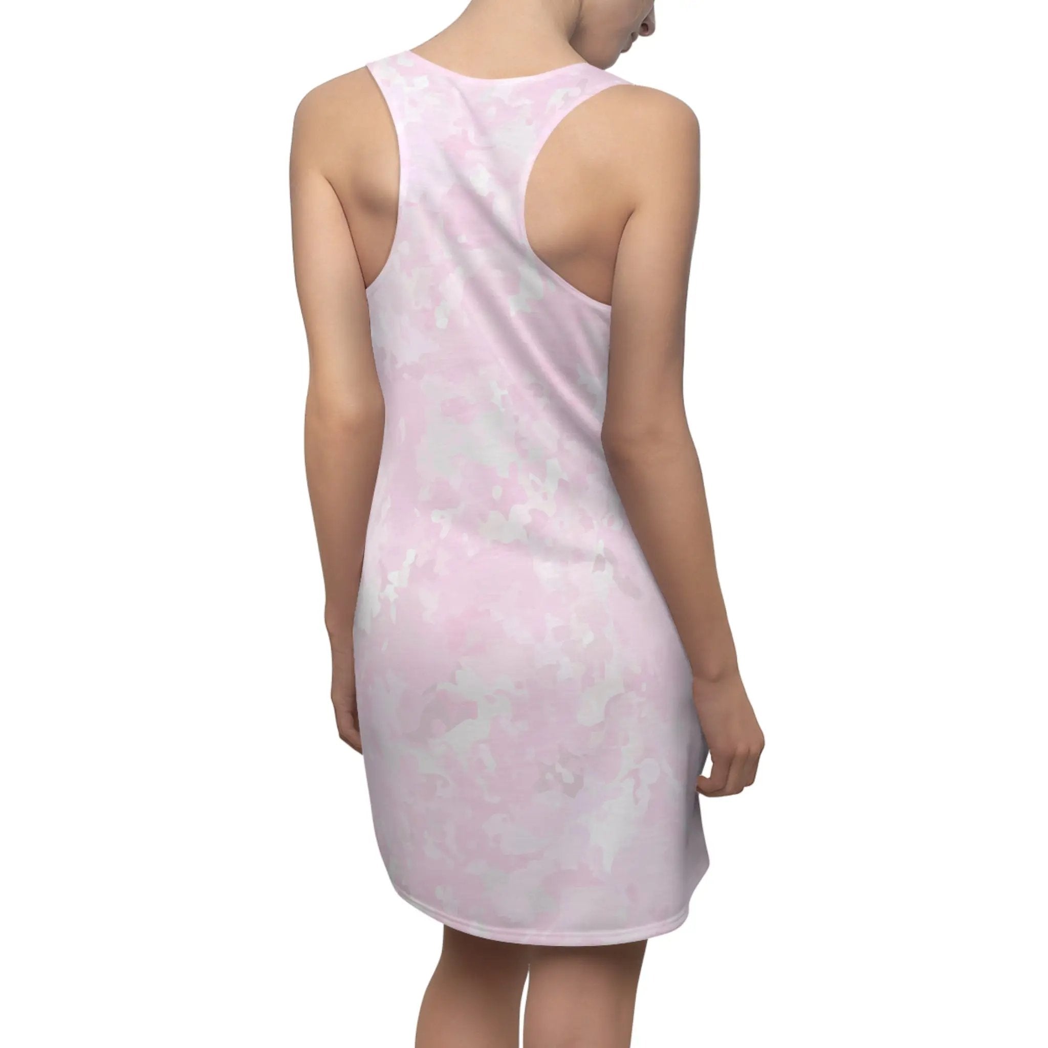 I like pink Chic Pink Camo Racerback Dress - Stylish Summer Essential Printify