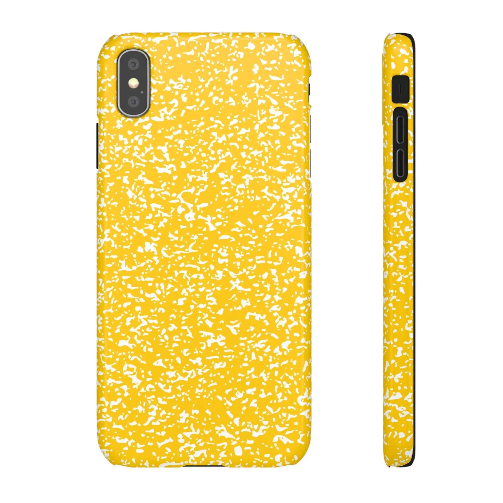 Like&Share Vibrant Yellow Snap Case - Fun & Stylish Phone Protection Printify