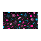 Retro Neon Geometric Towel