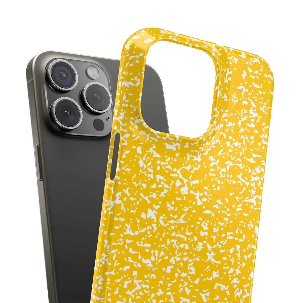 Like&Share Vibrant Yellow Snap Case - Fun & Stylish Phone Protection Printify