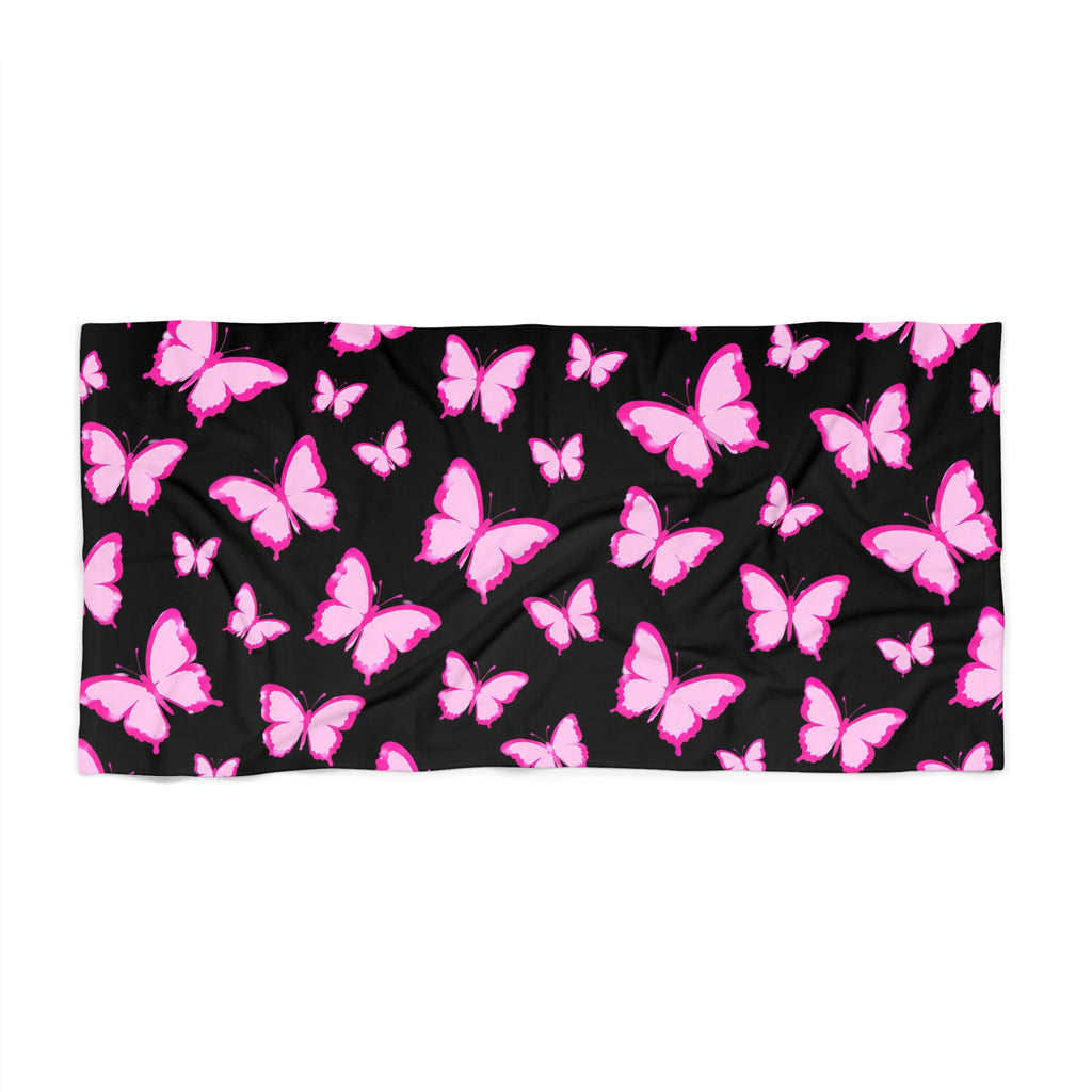Pink Butterfly Towel