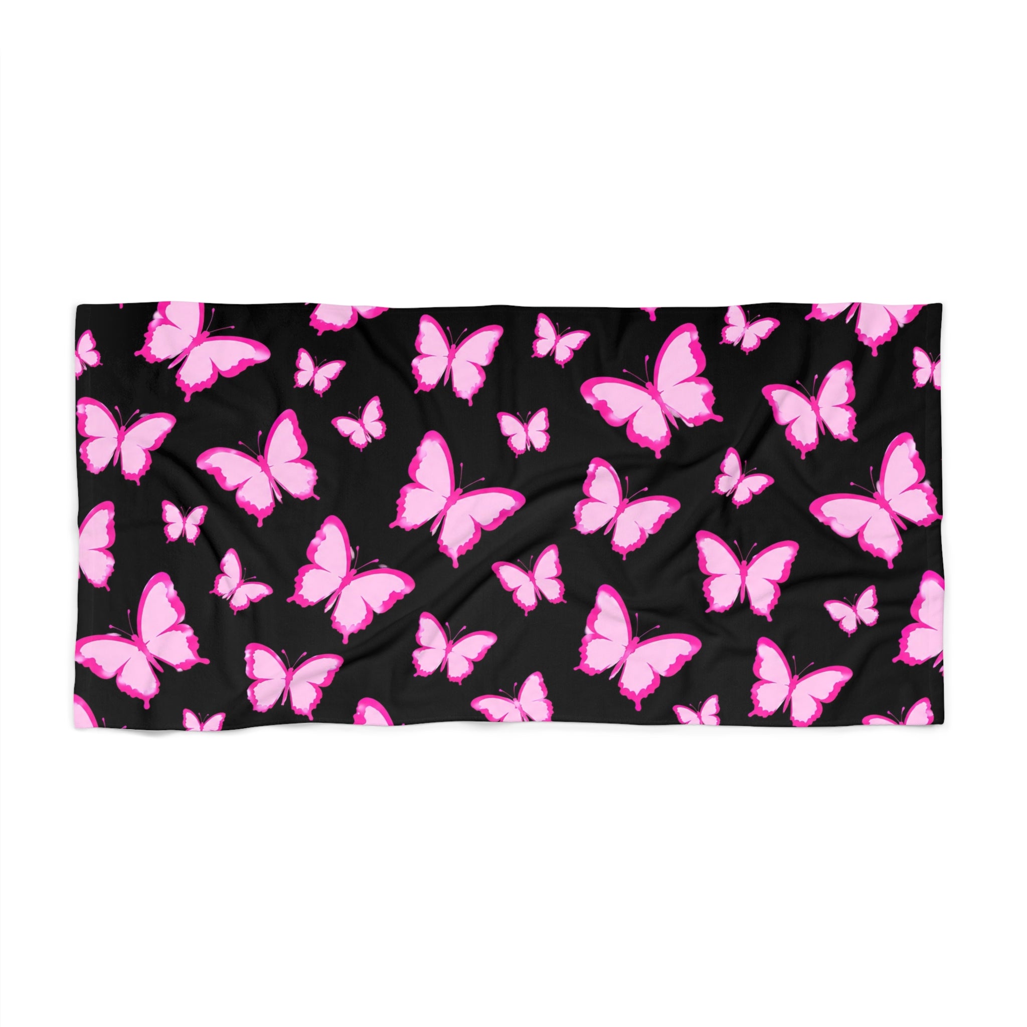 Pink Butterfly Towel