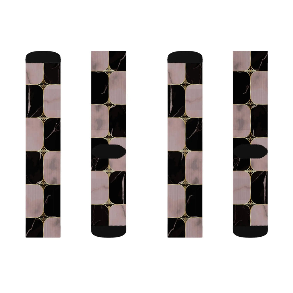 Chic Abstract Pattern Socks - Stylish Sublimation Socks for Everyday Wear Printify