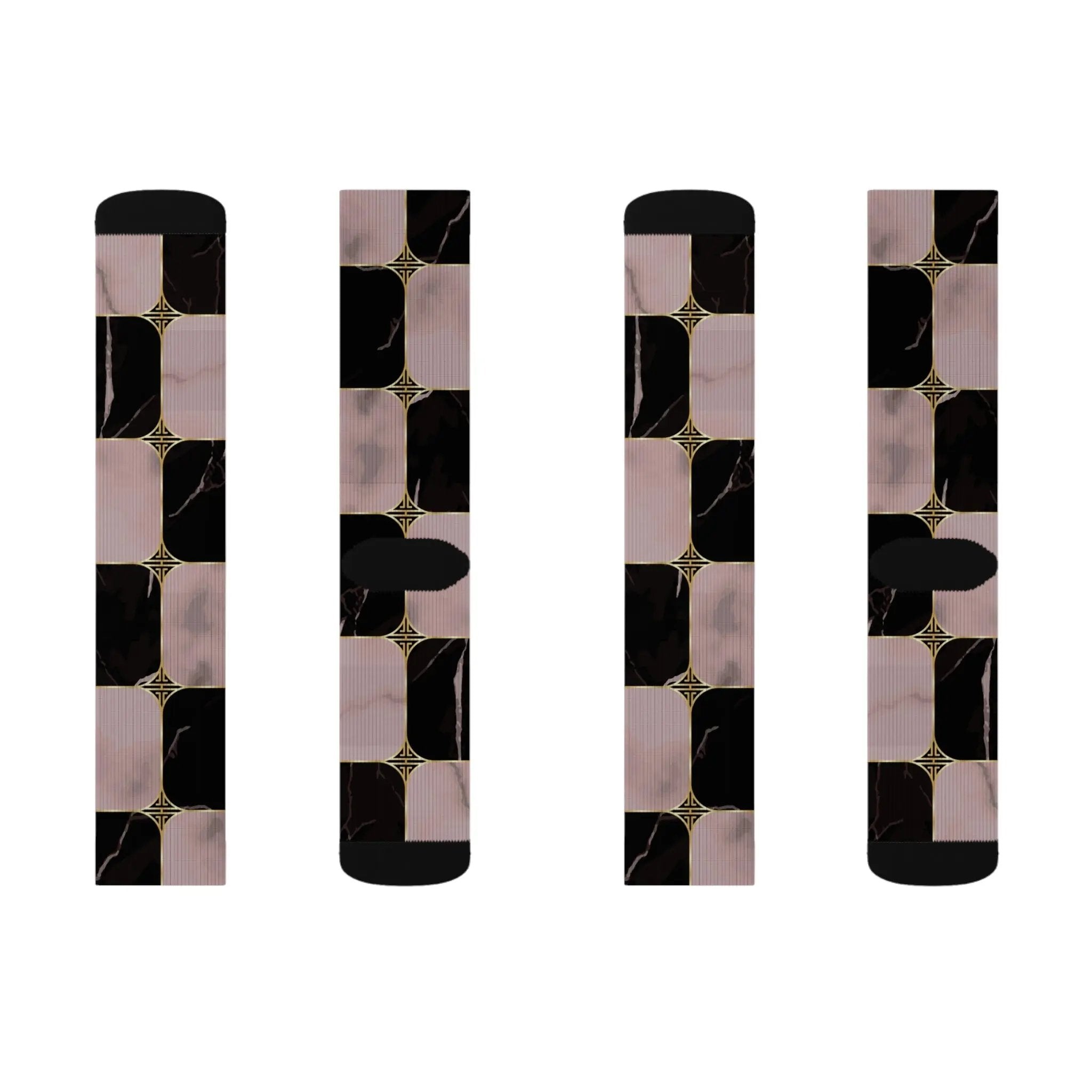 Chic Abstract Pattern Socks - Stylish Sublimation Socks for Everyday Wear Printify