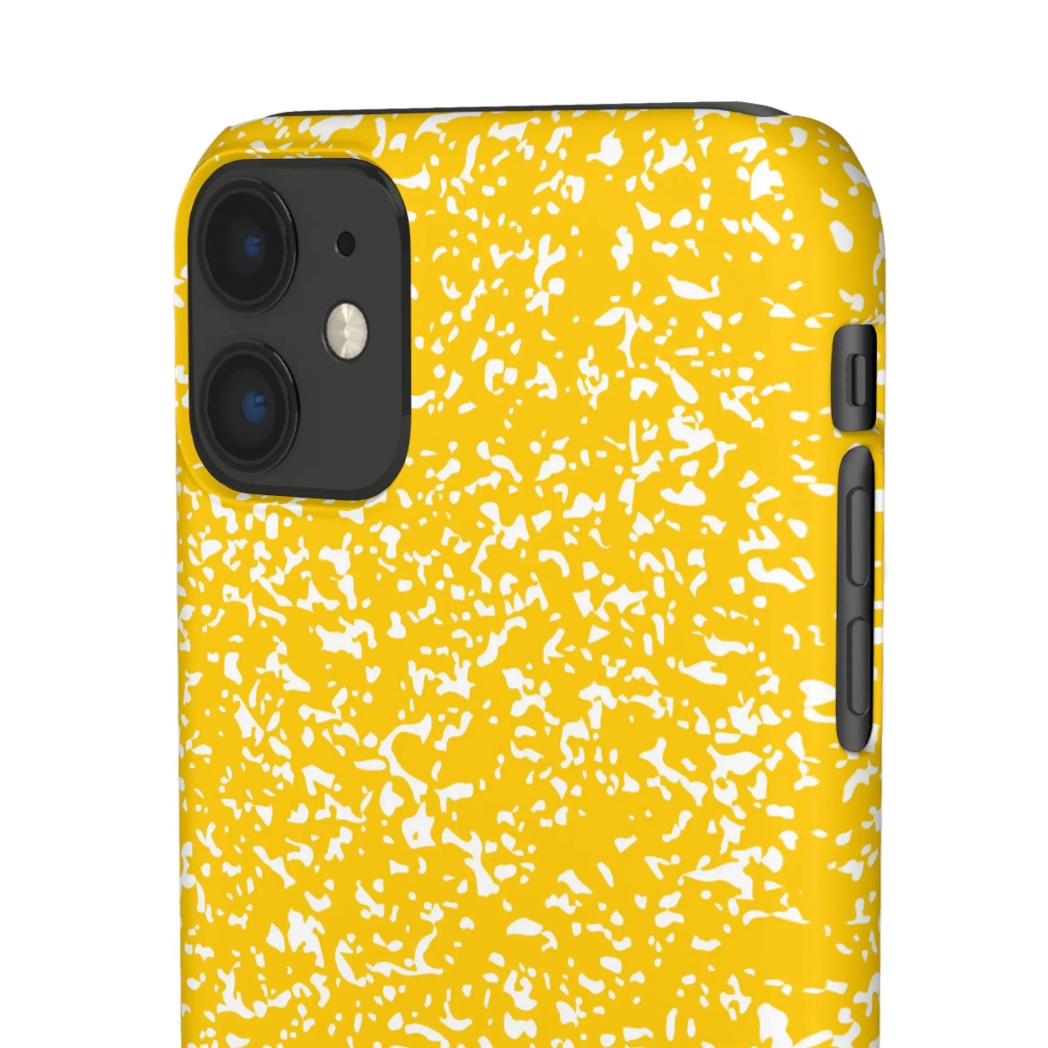 Like&Share Vibrant Yellow Snap Case - Fun & Stylish Phone Protection Printify