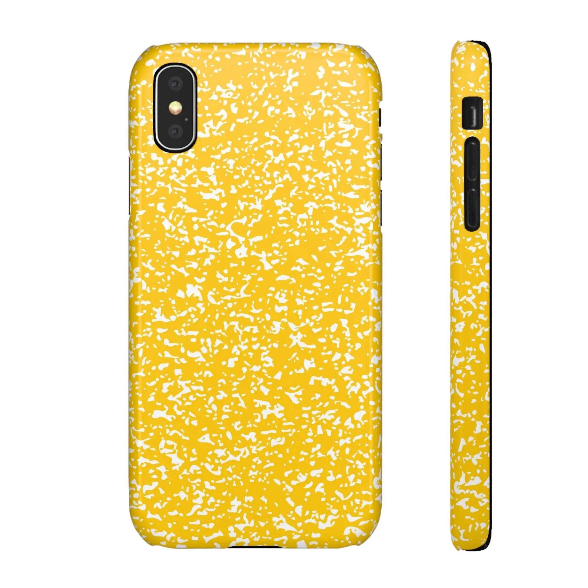 Like&Share Vibrant Yellow Snap Case - Fun & Stylish Phone Protection Printify