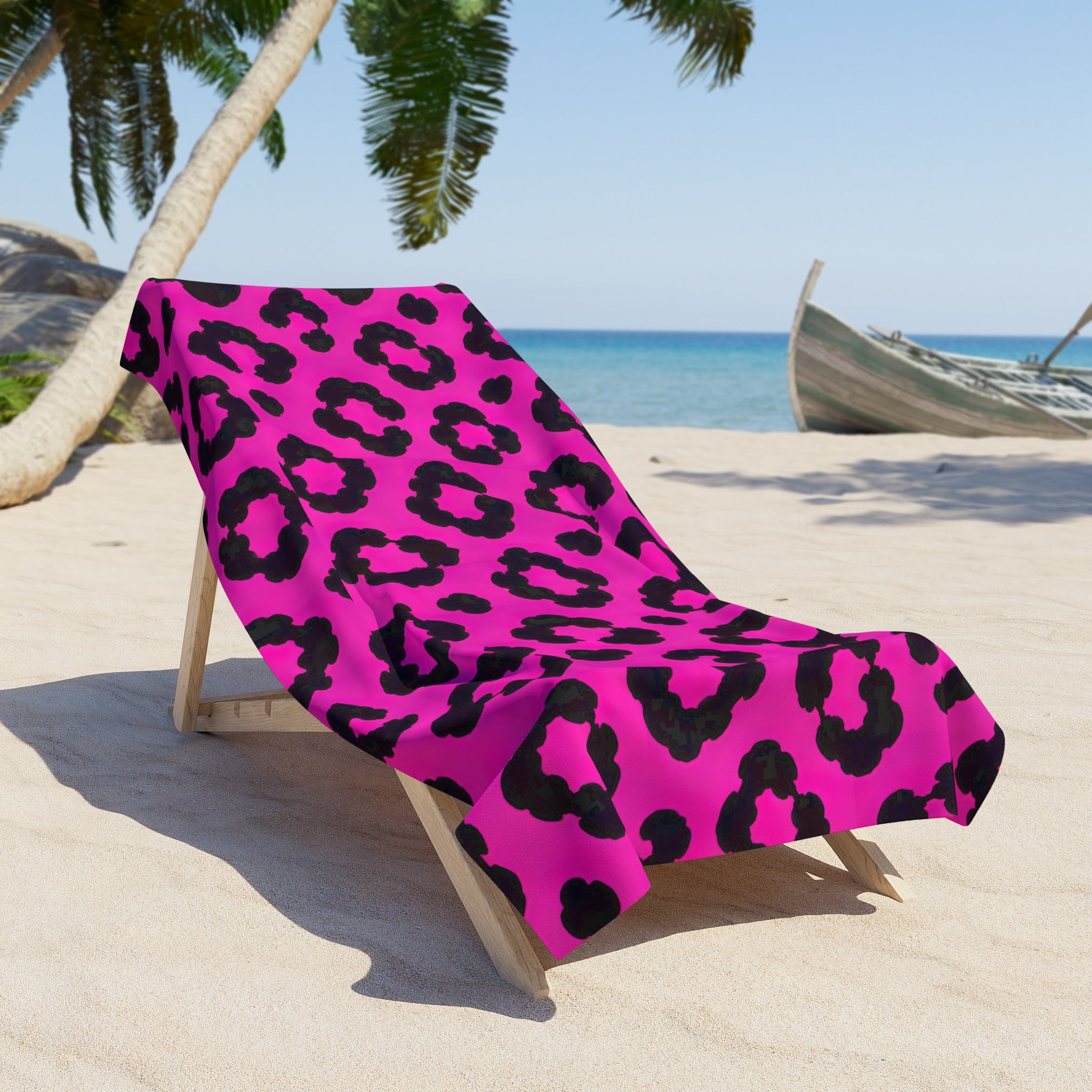 Bold Hot Pink Animal Towel