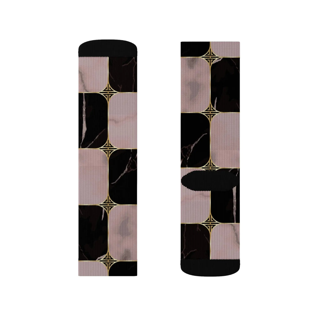 Chic Abstract Pattern Socks - Stylish Sublimation Socks for Everyday Wear Printify