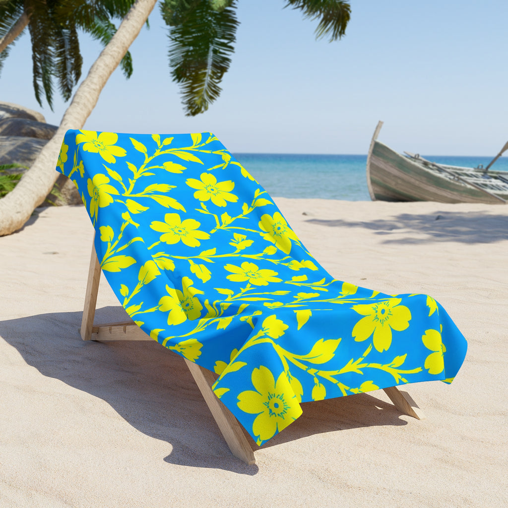 Tropical Yellow Floral Towel