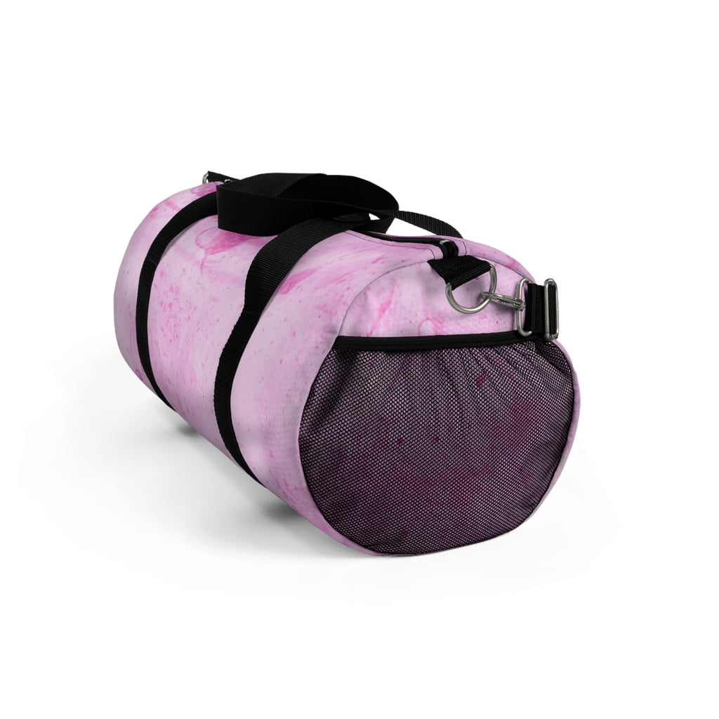 Pink Marble Duffel Bag — Lightweight Travel & Gym Bag