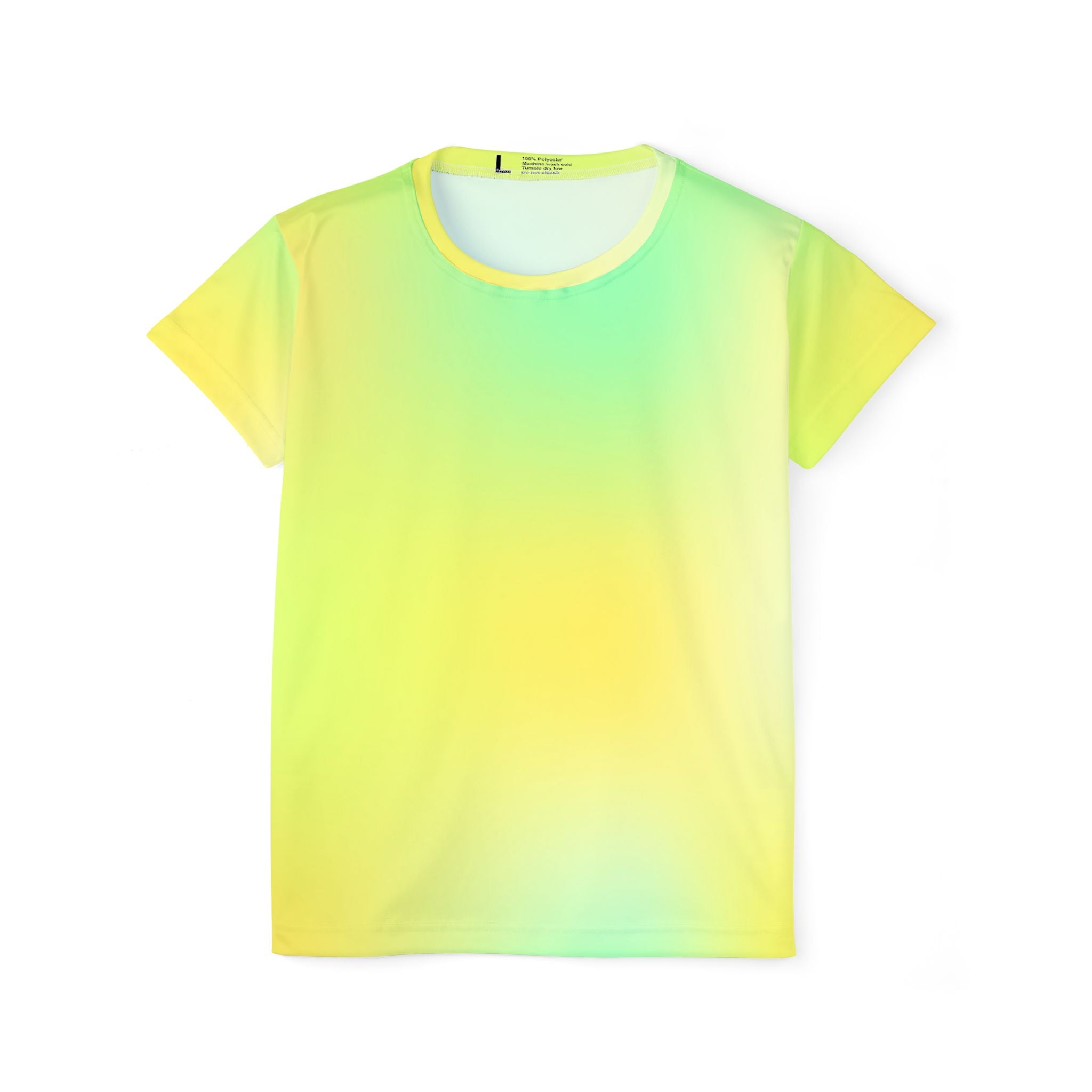 Women's Gradient Sports Jersey — Neon Yellow Green Athletic Tee