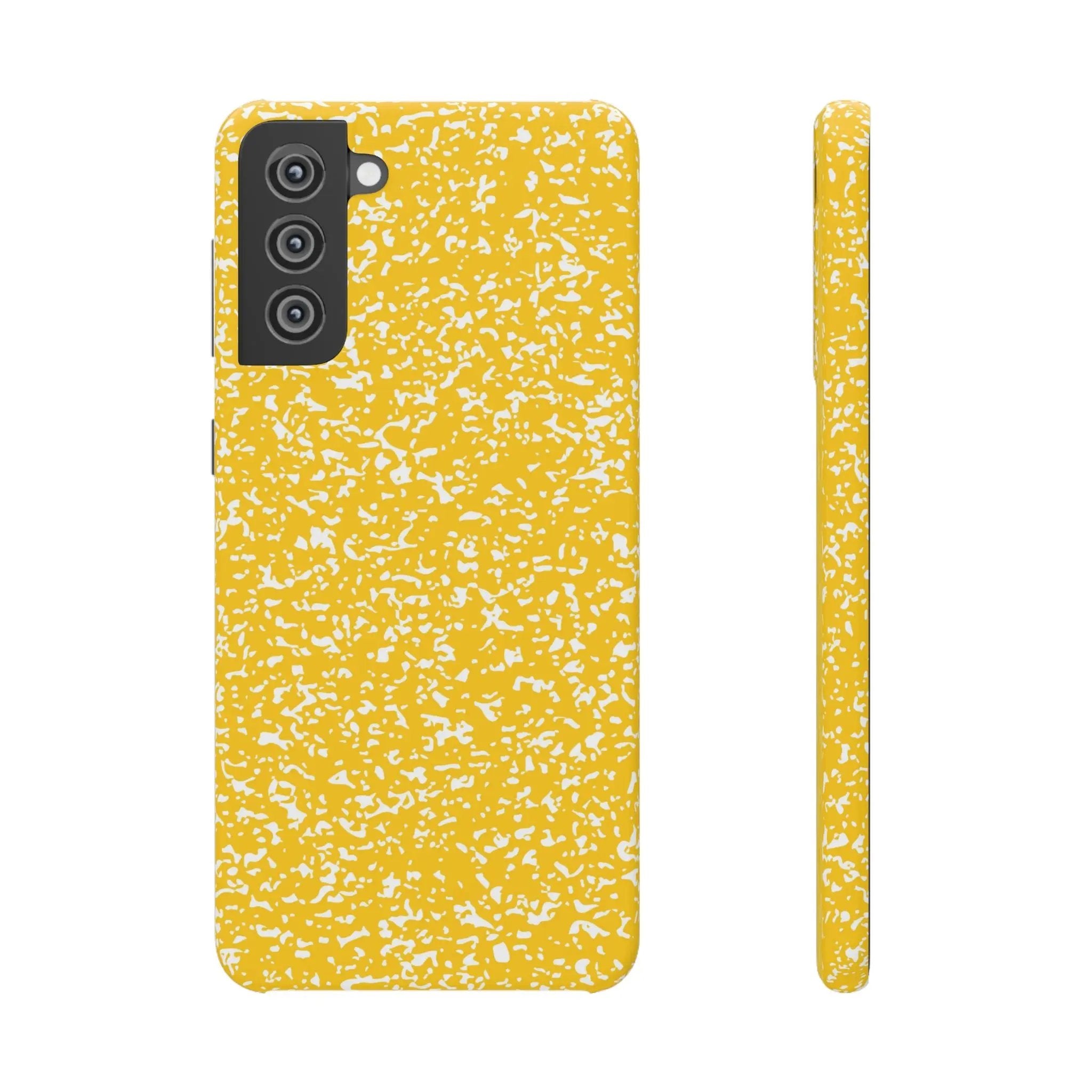 Like&Share Vibrant Yellow Snap Case - Fun & Stylish Phone Protection Printify