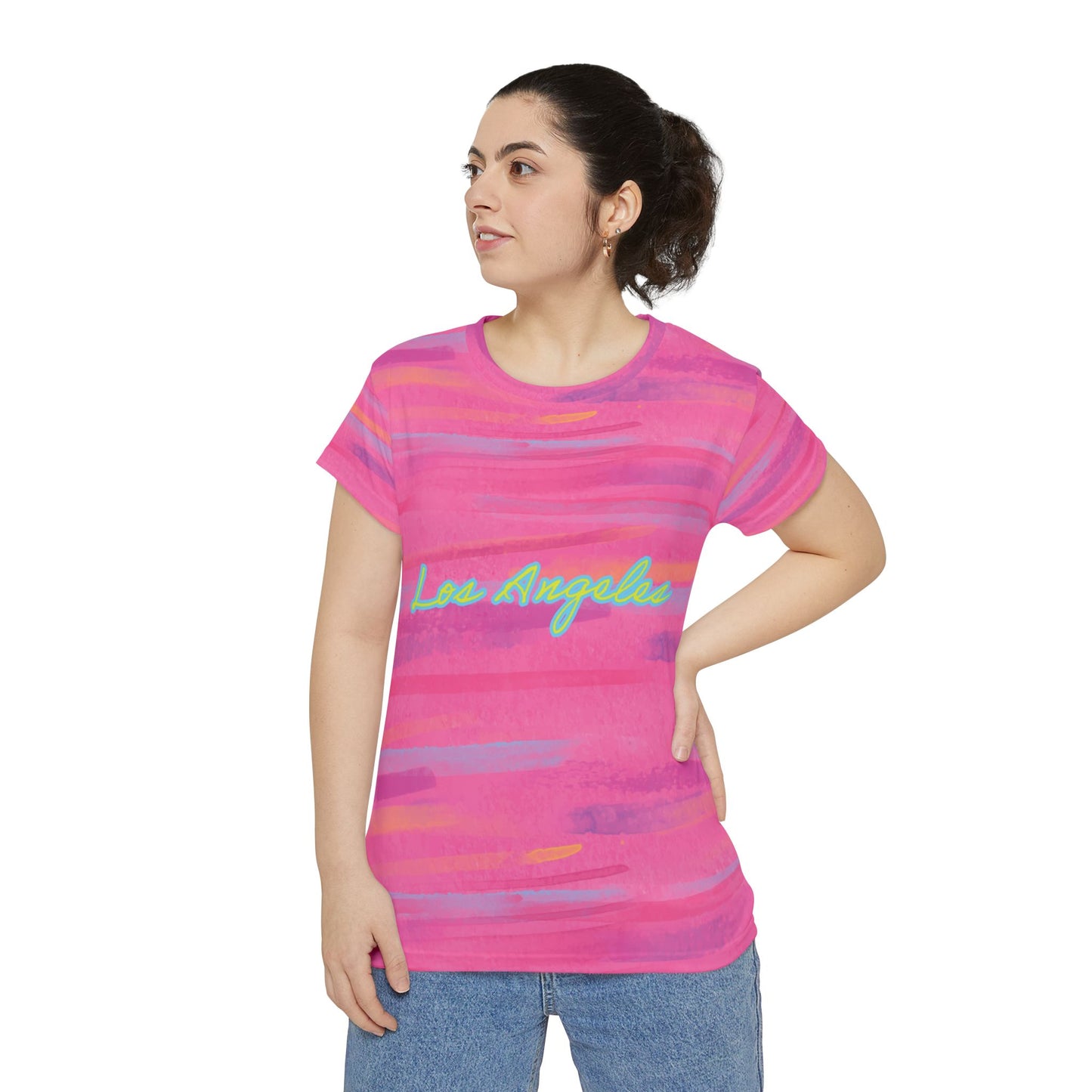 LOS ANGELESCopy of Women's Short Sleeve Shirt (AOP)