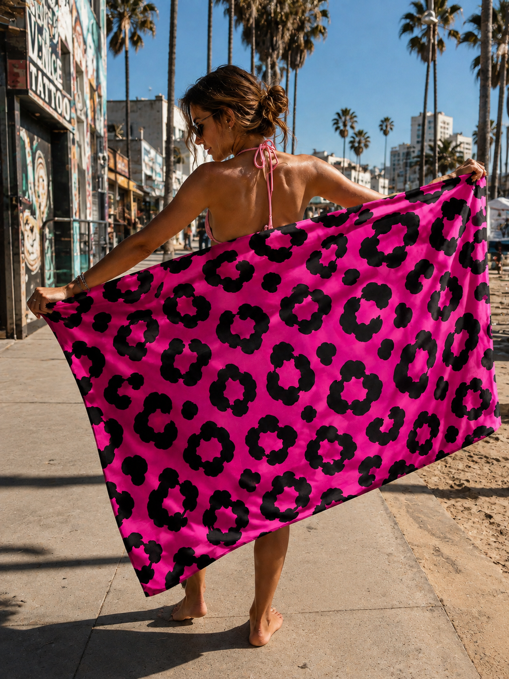 Bold Hot Pink Animal Towel