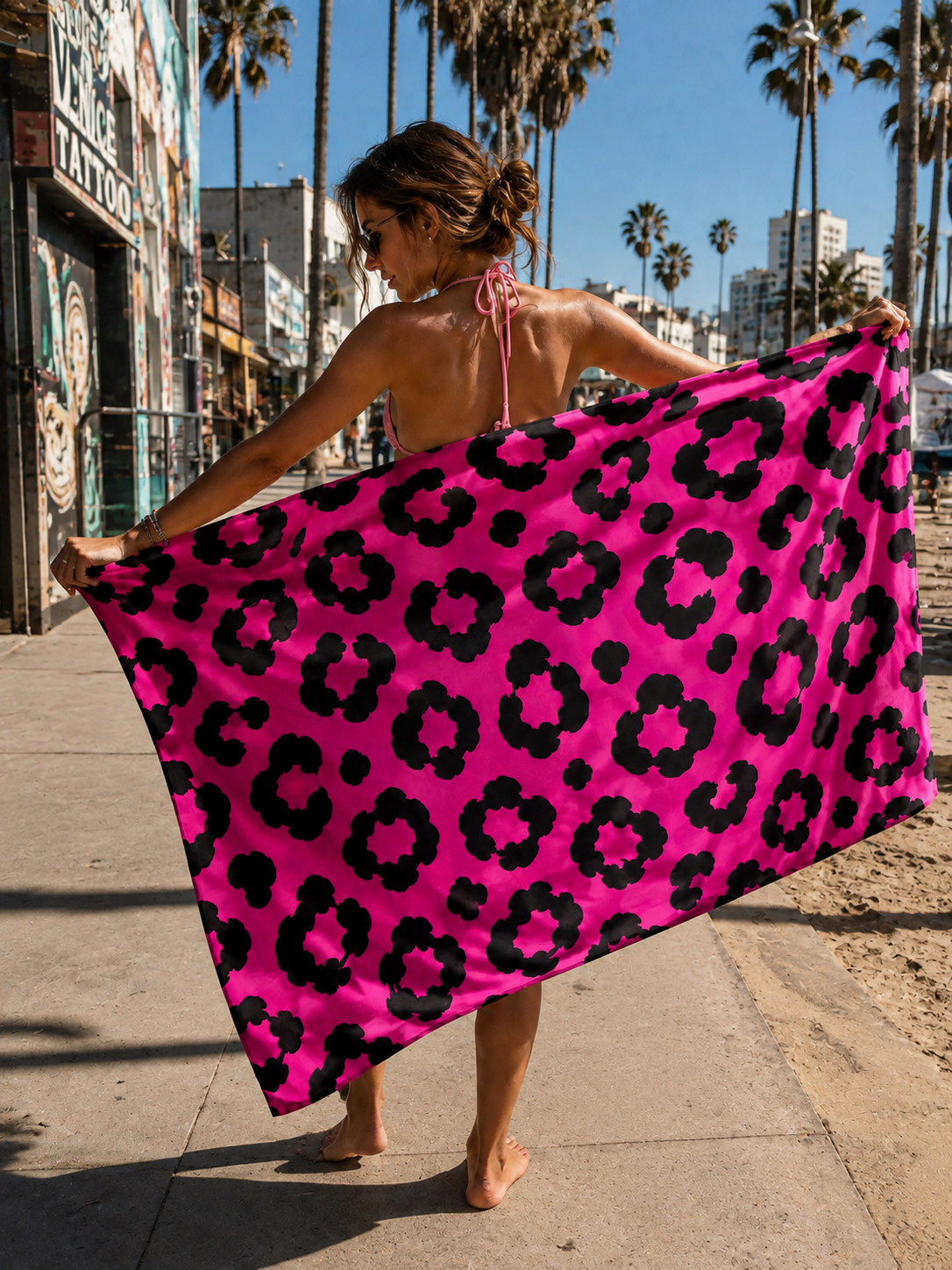Bold Hot Pink Animal Towel
