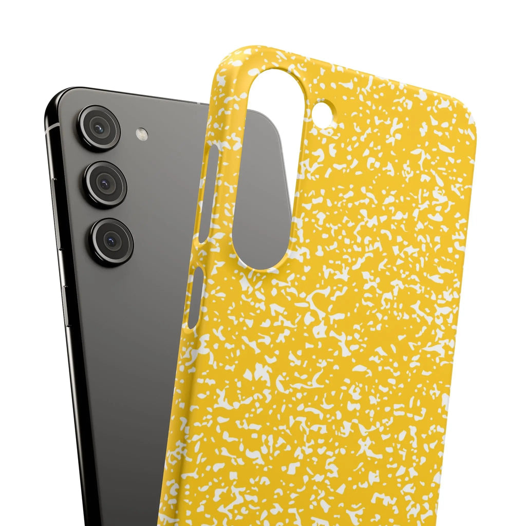 Like&Share Vibrant Yellow Snap Case - Fun & Stylish Phone Protection Printify
