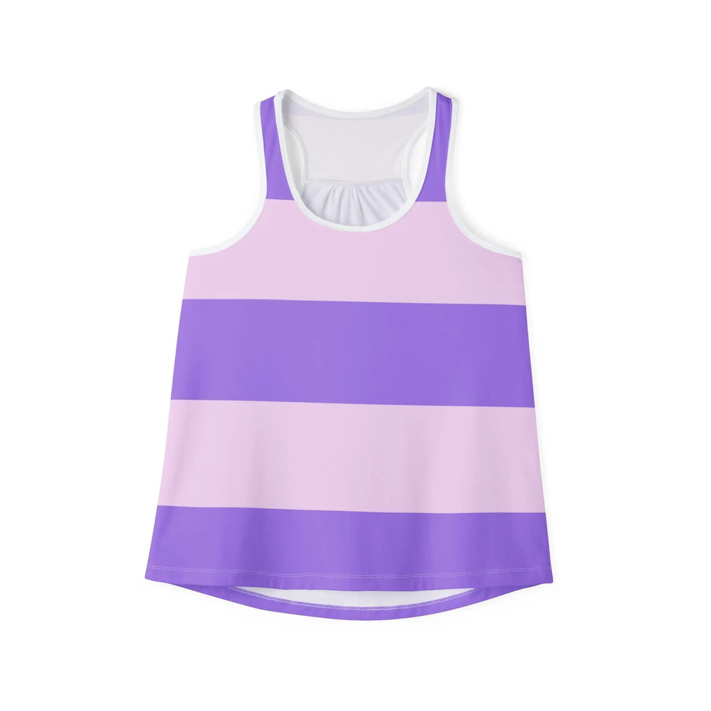 Like&Share Stylish Women's Tank Top - Purple Striped Summer Top Printify