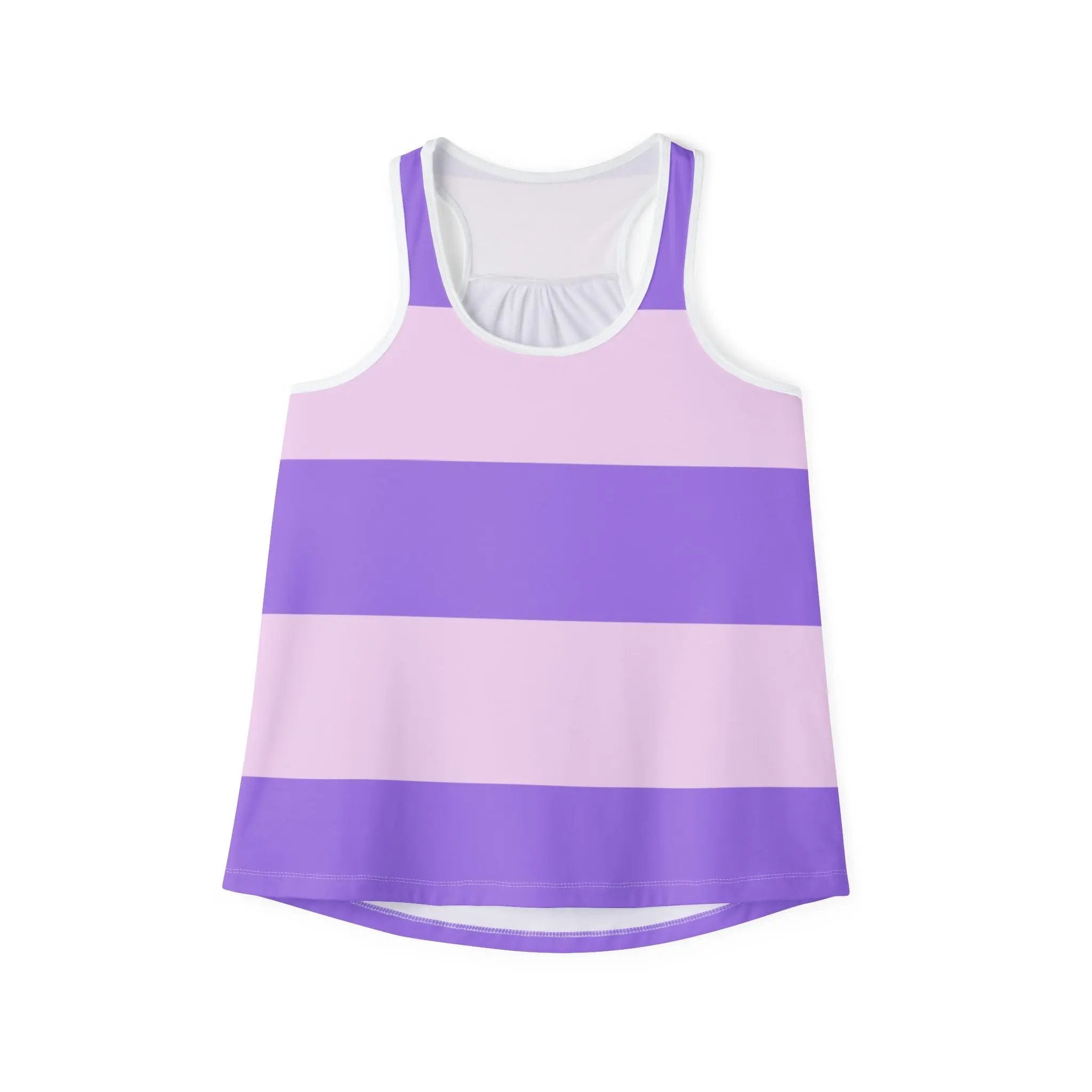 Like&Share Stylish Women's Tank Top - Purple Striped Summer Top Printify