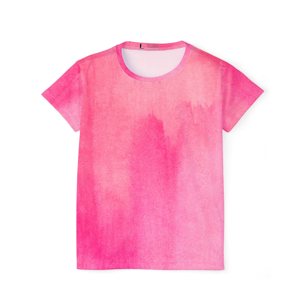 Pink Watercolor Women's Sports Jersey – All-Over Print Athletic Tee