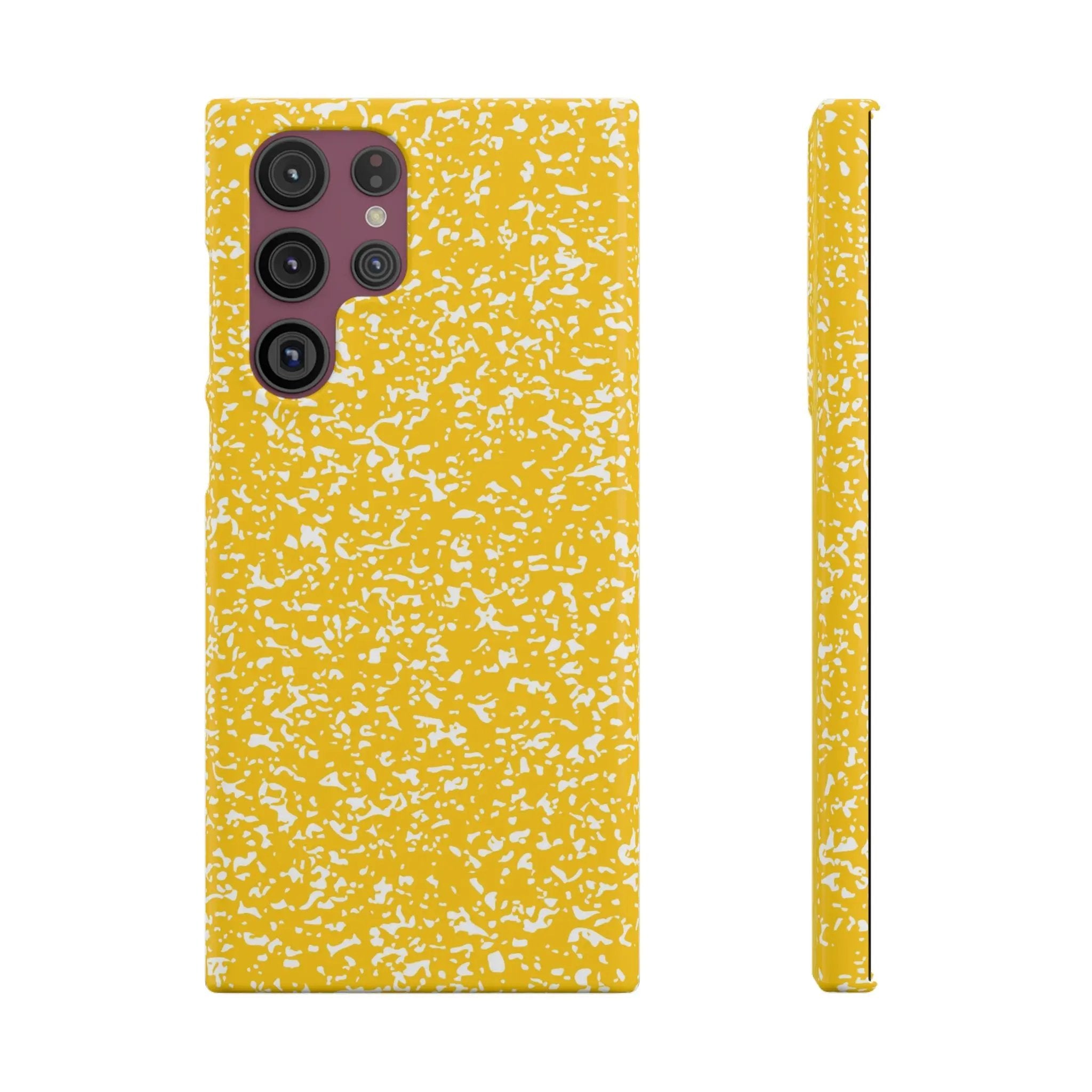 Like&Share Vibrant Yellow Snap Case - Fun & Stylish Phone Protection Printify