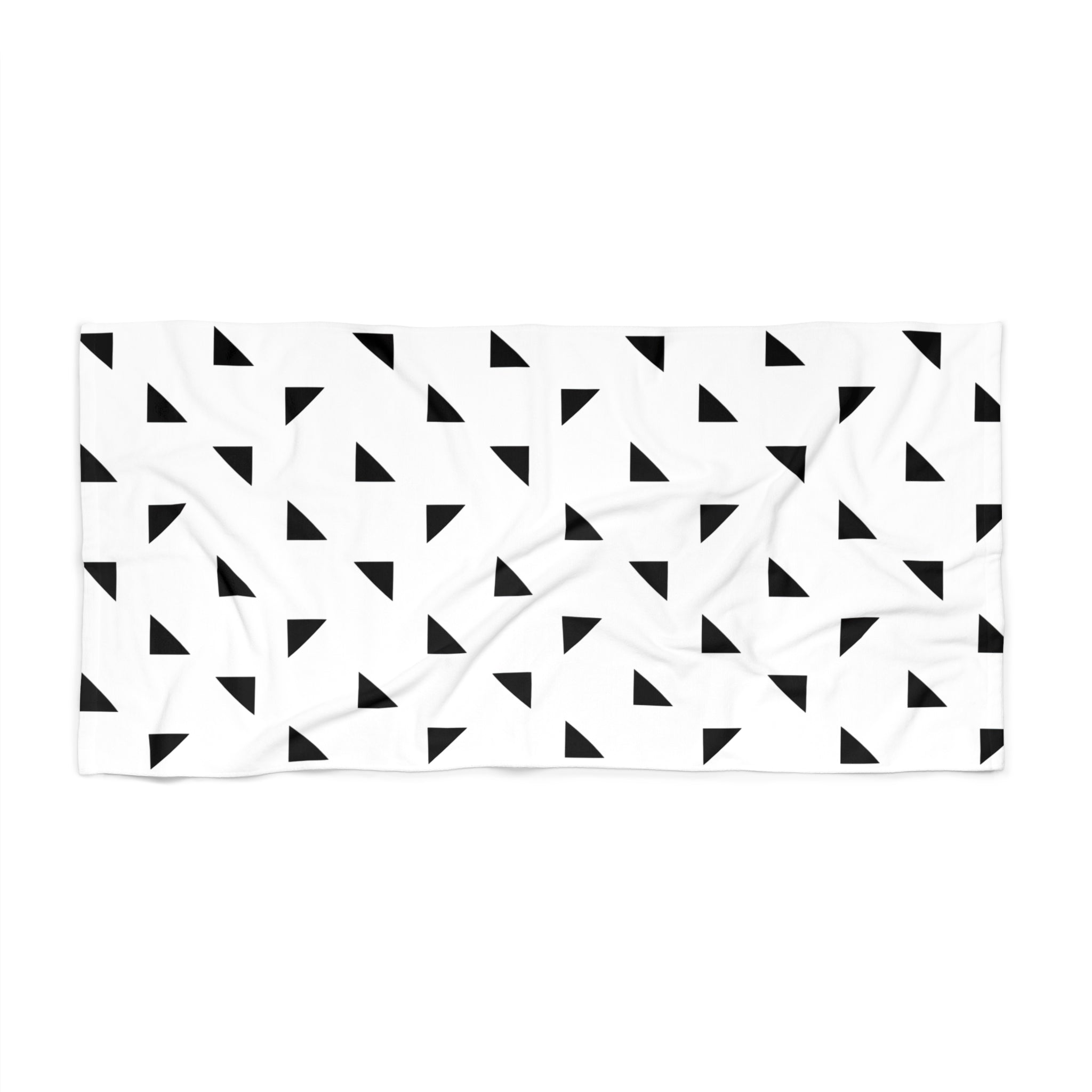 Geometric Black Triangle Towel