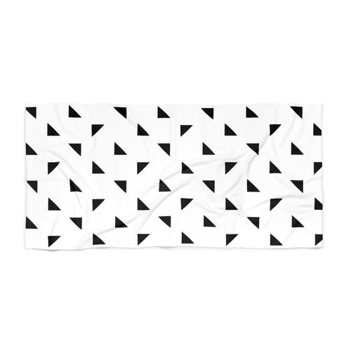 Geometric Black Triangle Towel