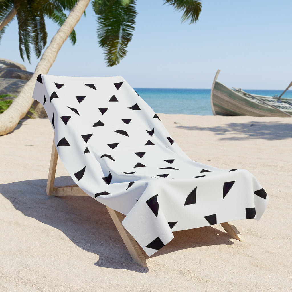 Geometric Black Triangle Towel