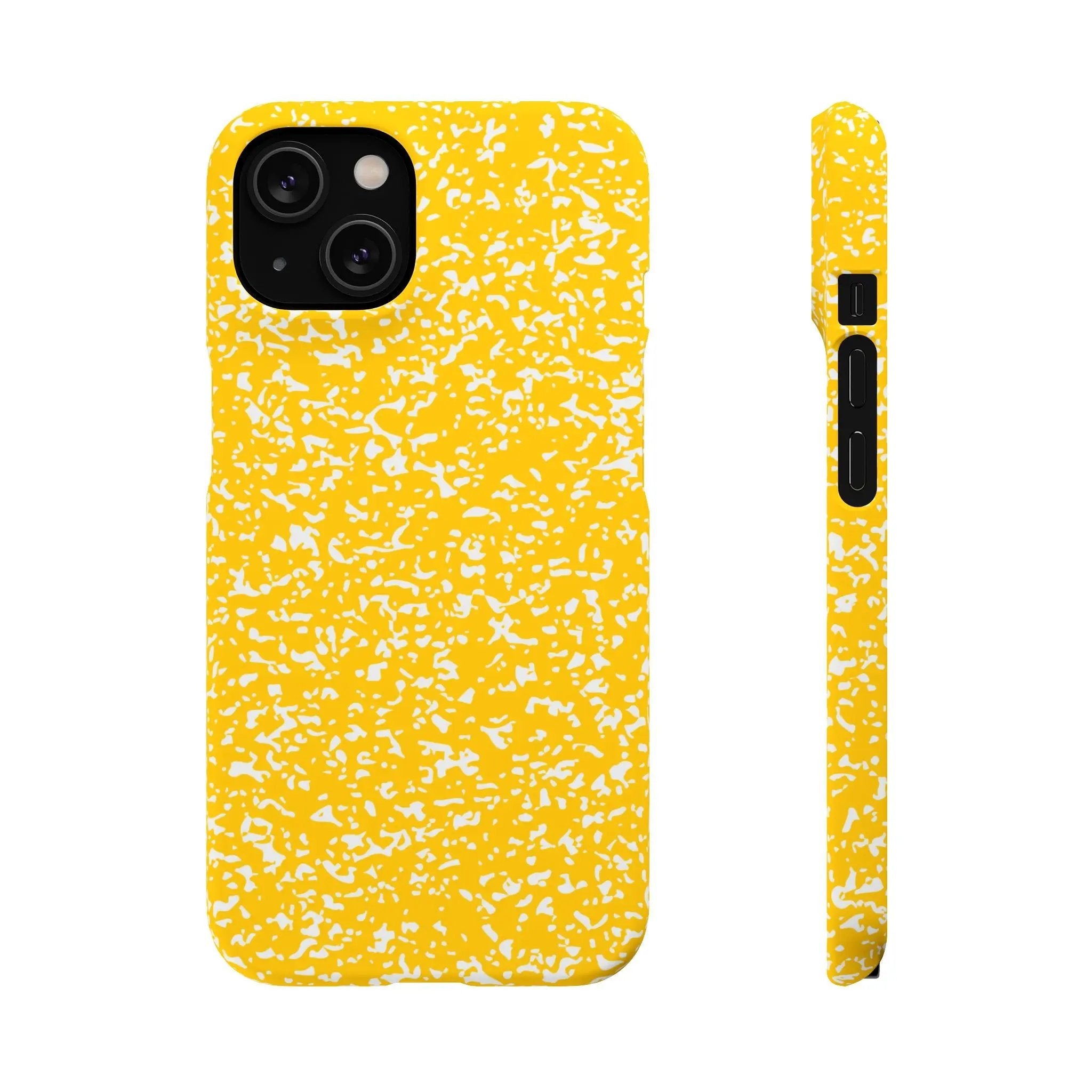 Like&Share Vibrant Yellow Snap Case - Fun & Stylish Phone Protection Printify