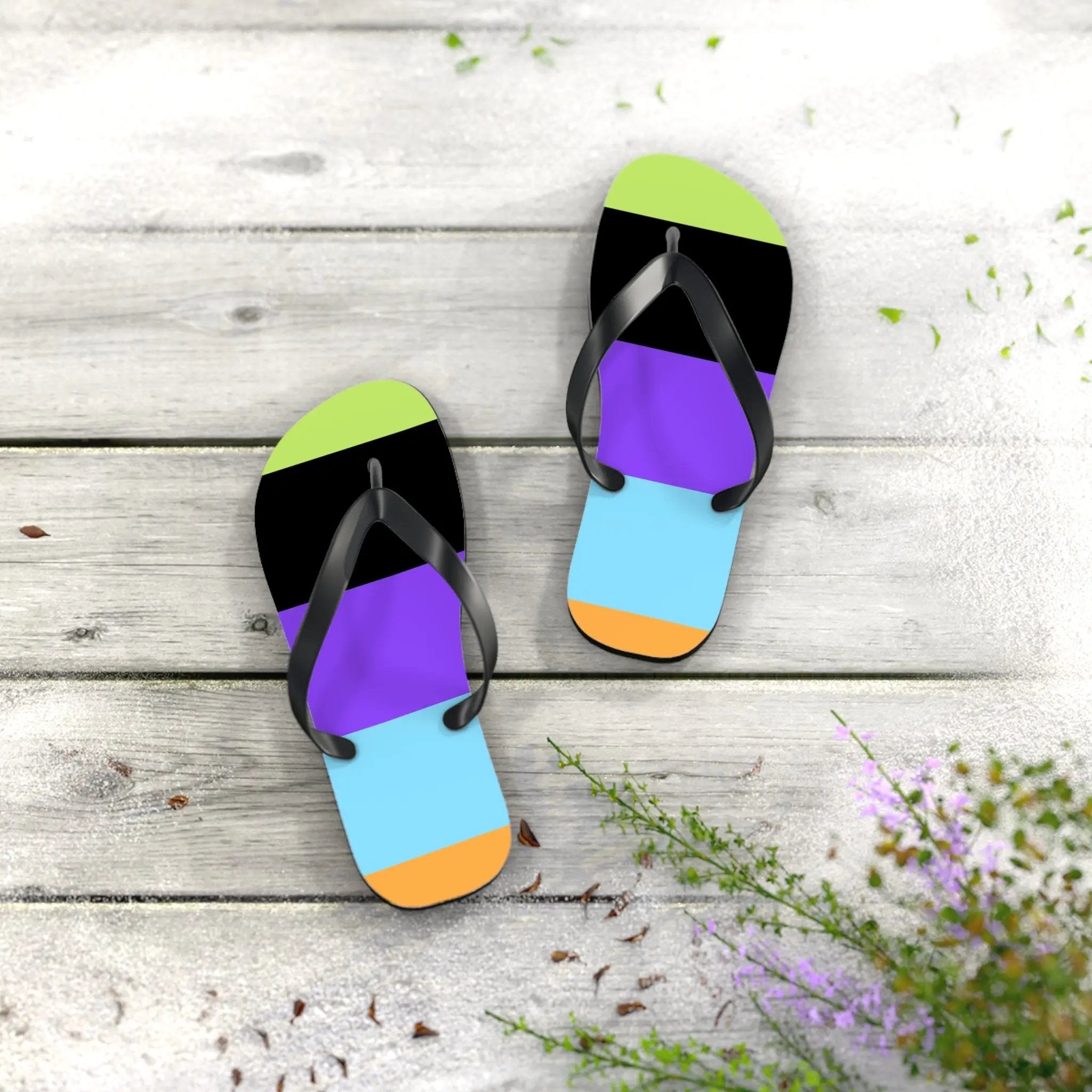 Hot like summer Colorful Summer Flip Flops - Stylish Beach Footwear for Fun Outdoor Days Printify