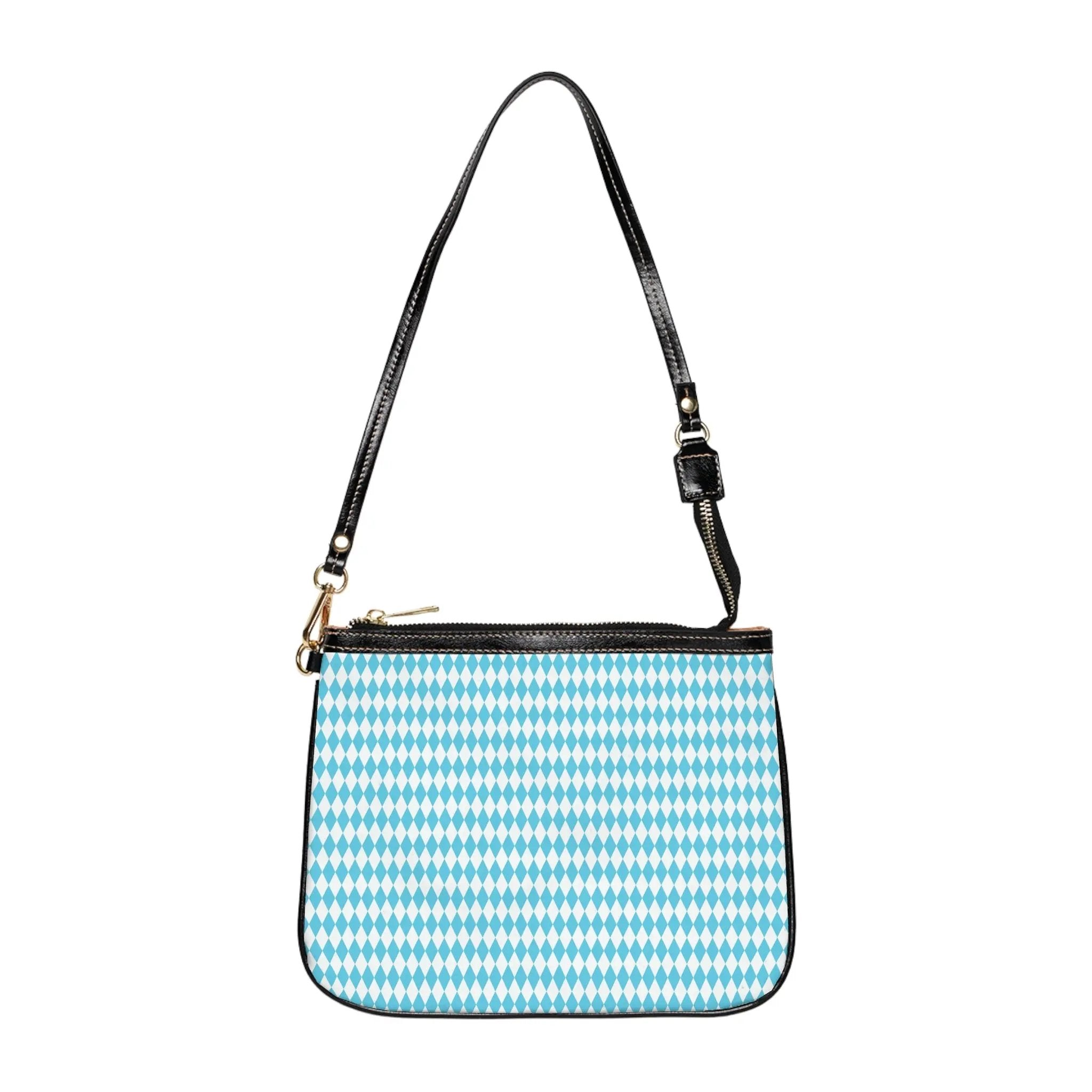 Chic Geometric Blue Small Shoulder Bag – Stylish & Versatile Printify