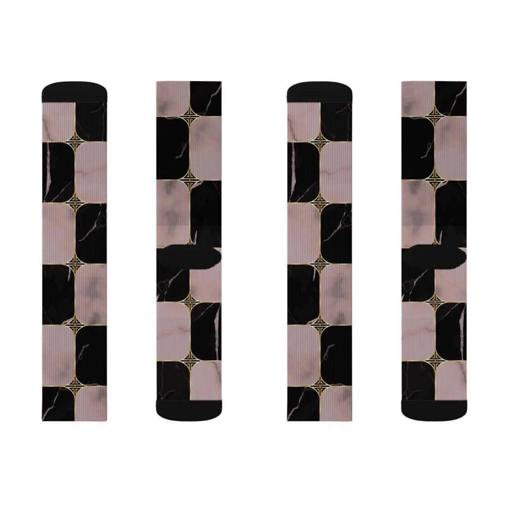 Chic Abstract Pattern Socks - Stylish Sublimation Socks for Everyday Wear Printify