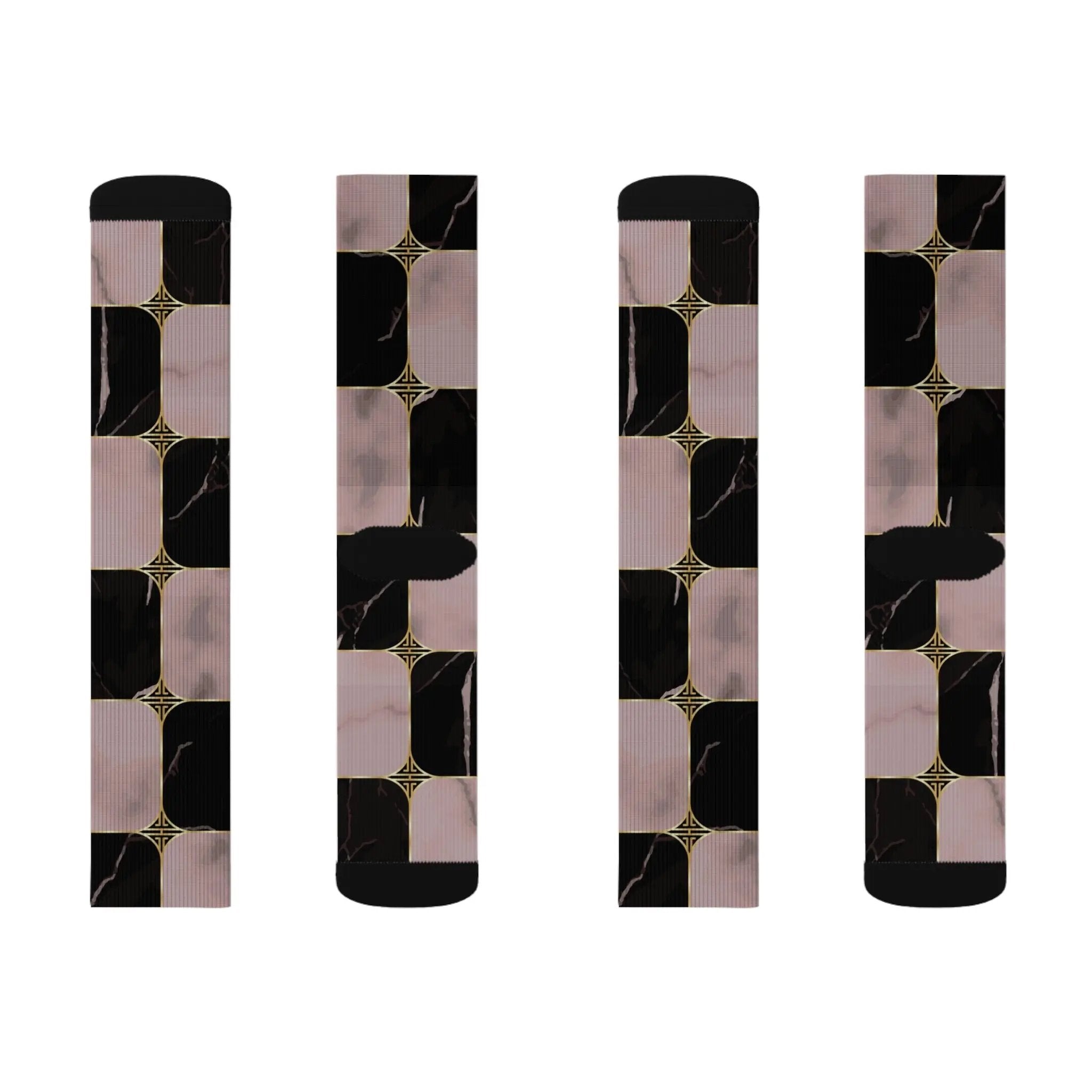 Chic Abstract Pattern Socks - Stylish Sublimation Socks for Everyday Wear Printify