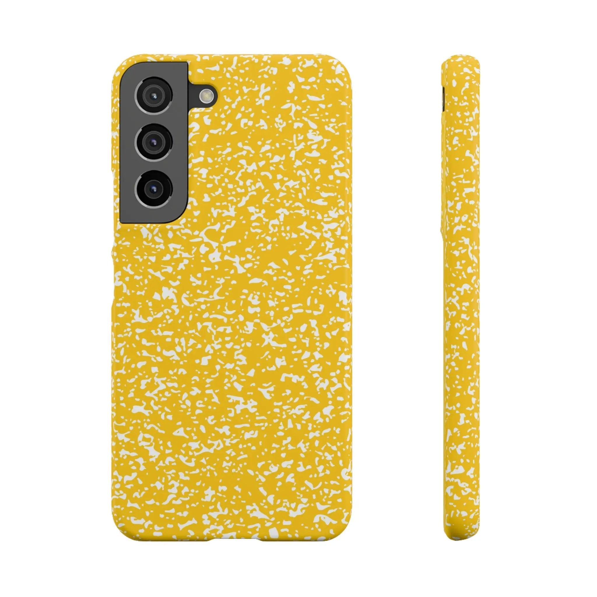 Like&Share Vibrant Yellow Snap Case - Fun & Stylish Phone Protection Printify