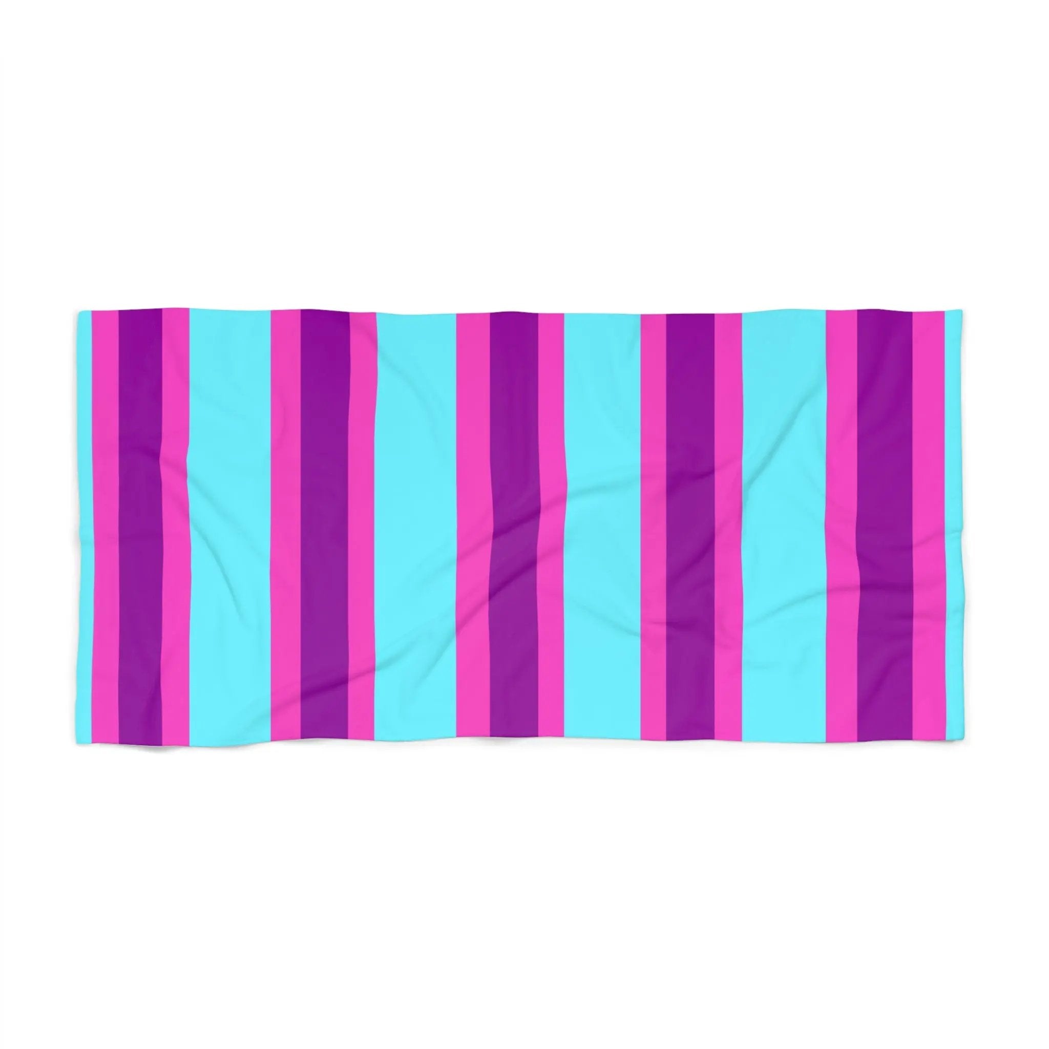 Vibrant Striped Beach Towel – Perfect for Summer Fun and Relaxation Printify