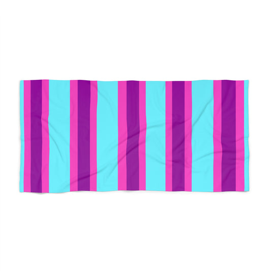 Vibrant Striped Beach Towel – Perfect for Summer Fun and Relaxation